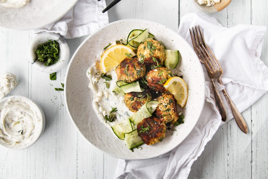 Feta & Spinach Tuna Meatballs