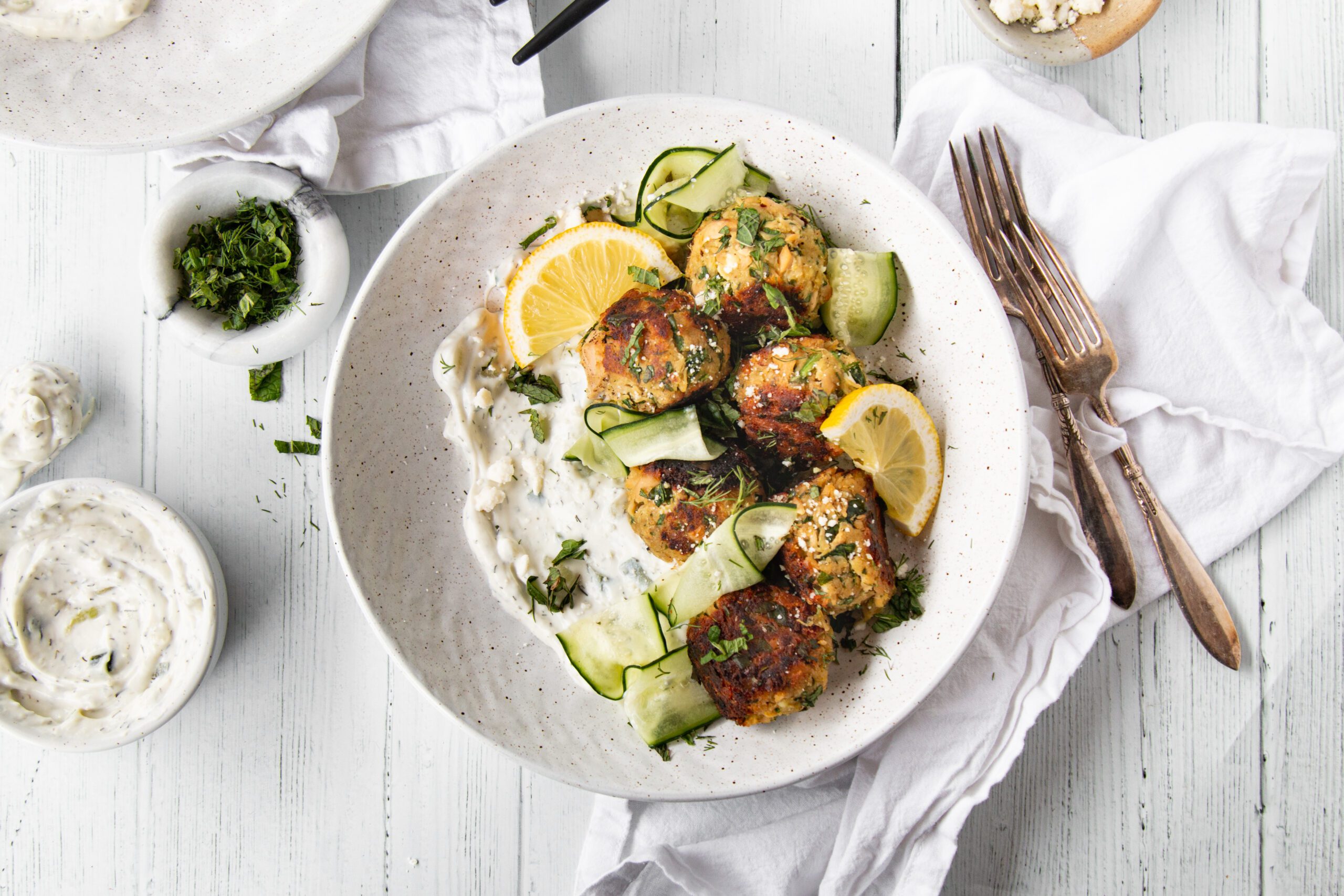Feta & Spinach Tuna Meatballs