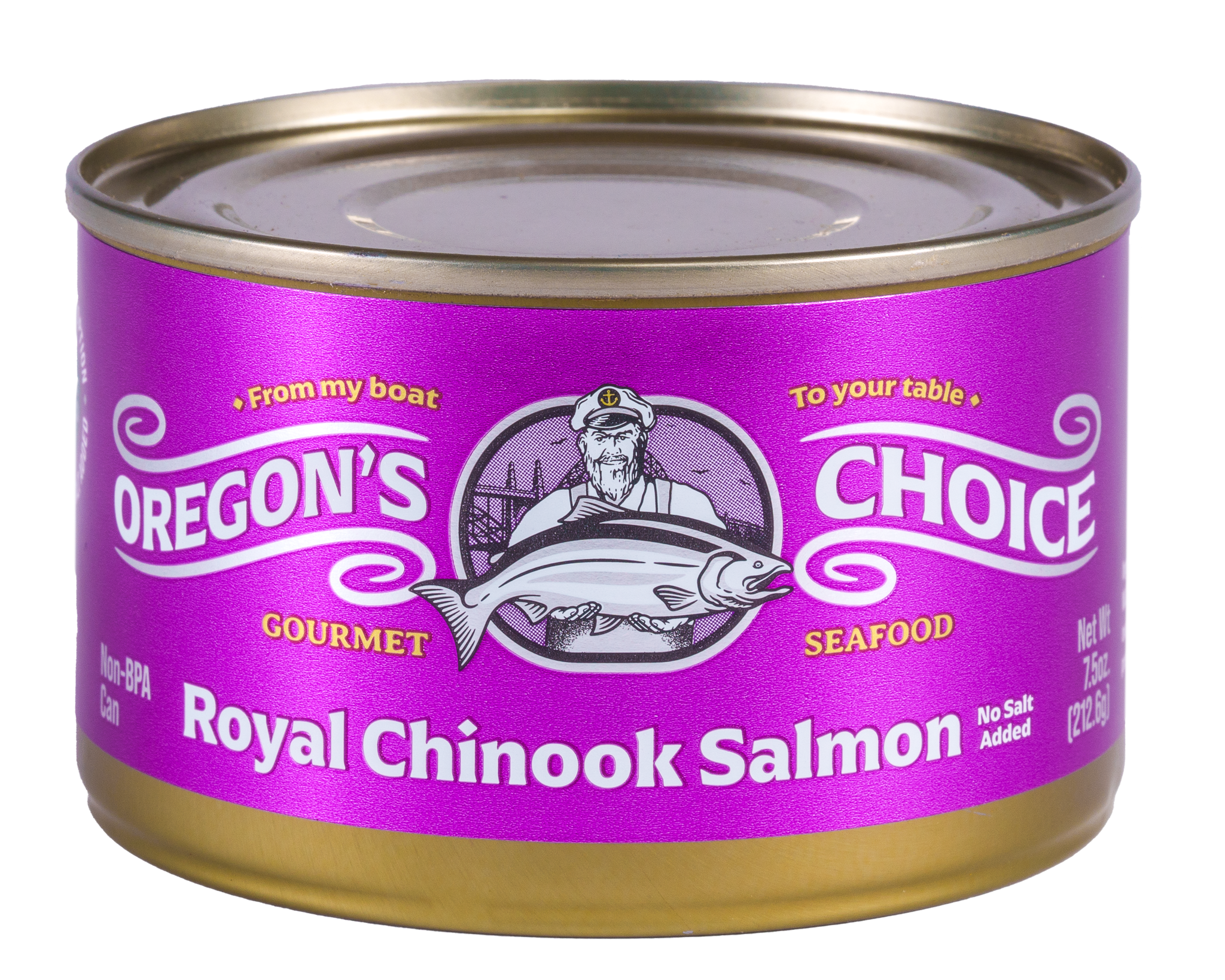 Royal Chinook Salmon No Salt Added 7.5 oz.
