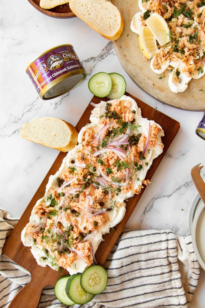 Chinook Salmon Cream Cheese Board