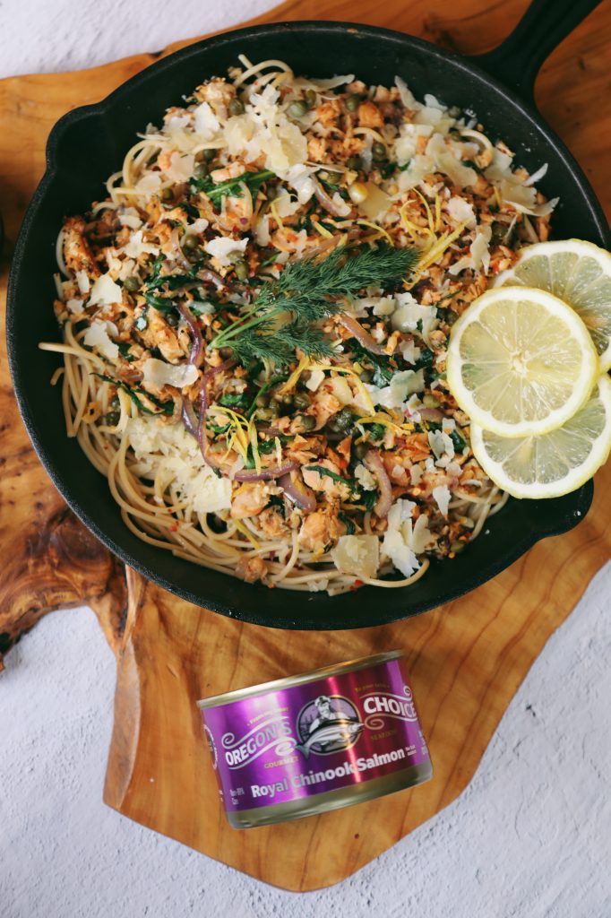 Chili-Lemon Chinook Pasta
