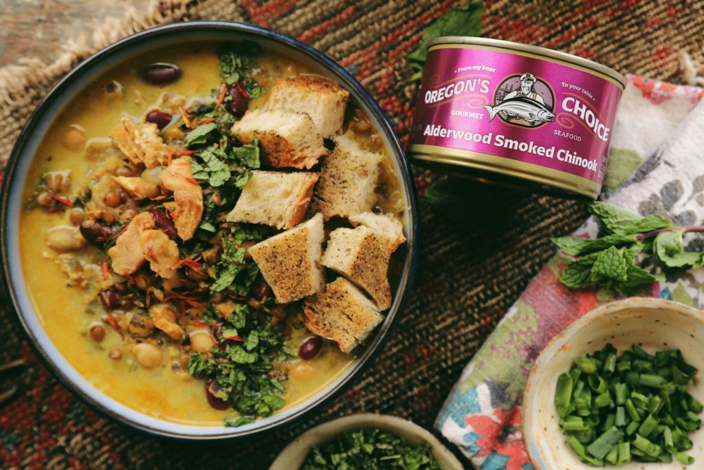 Hearty Smoked Alderwood Chinook Bean Soup