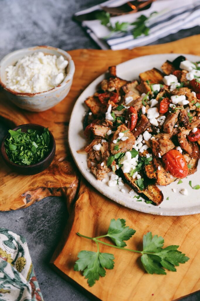 Mediterranean Roasted Eggplant with Albacore