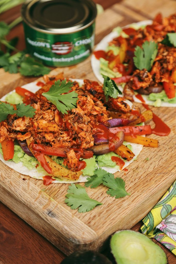 Cajun Sockeye Salmon Fajitas