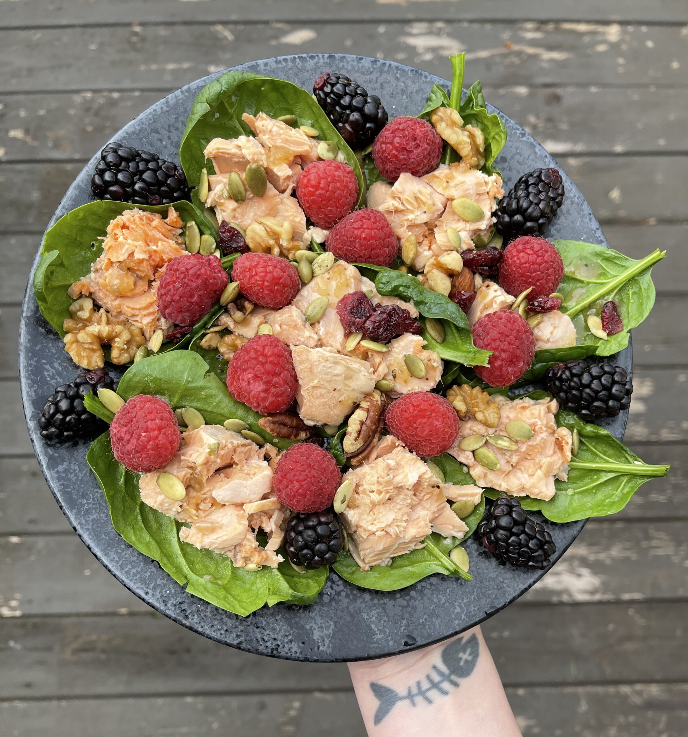 Mega Omega Chinook Salmon Salad