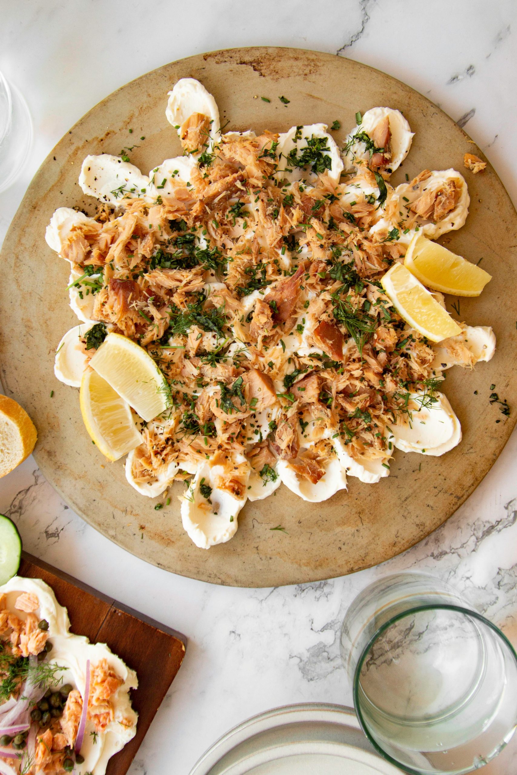 Smoked Tuna Cream Cheese Board