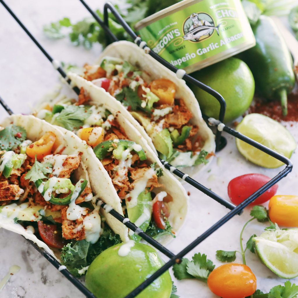 Jalapeno Garlic Albacore Tacos